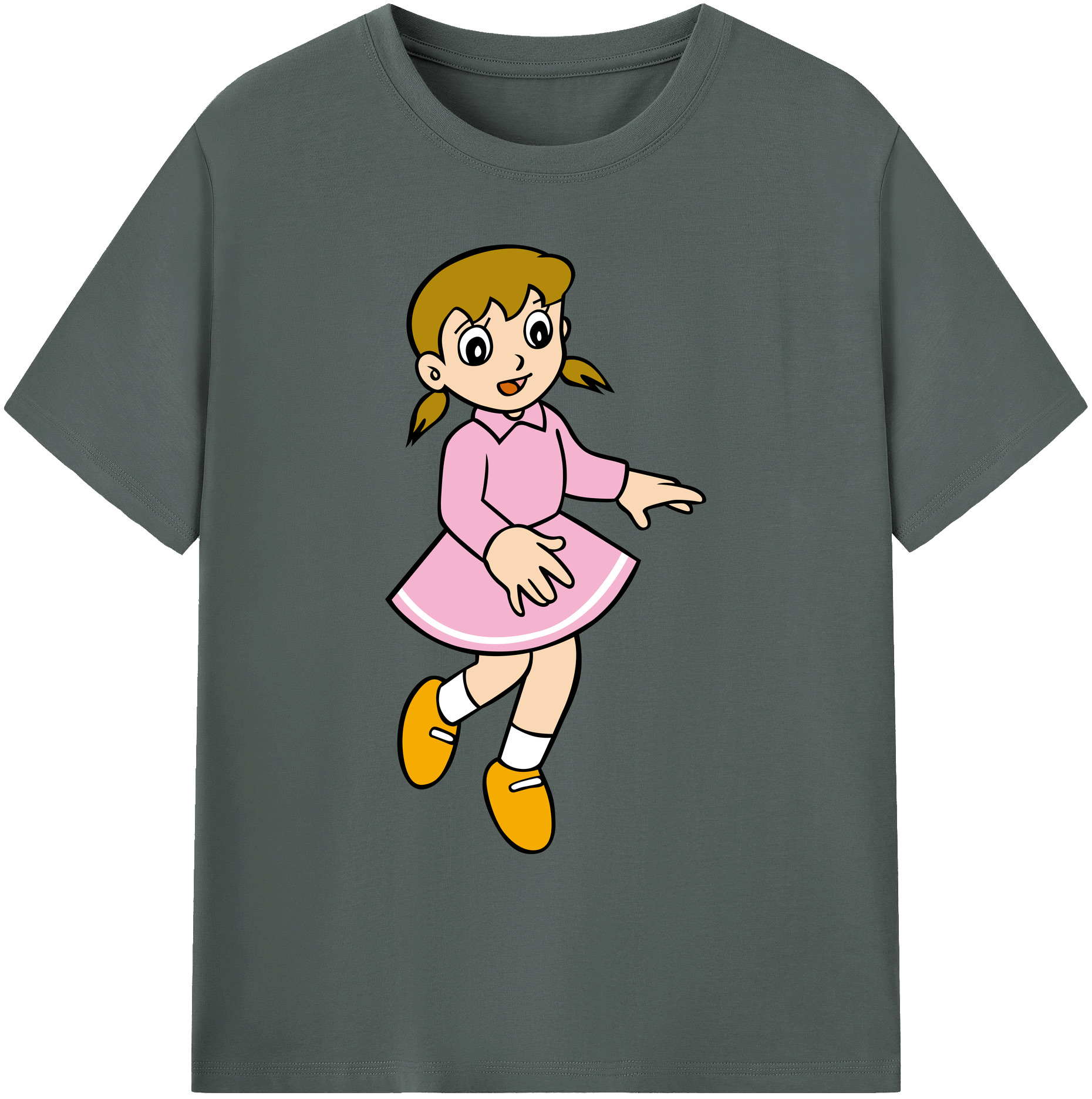 （画像用） ドラえもん みなもと しずか Doraemon Shizuka Minamoto 綿100％ メンズ半袖Tシャツ｜肌触りやわらか＆通気性